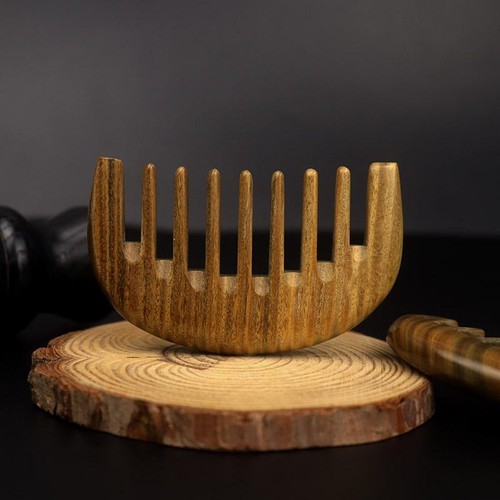 Pettine legno sandalo - legno, verde